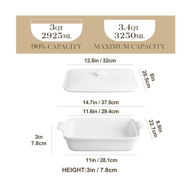 3.4 Qt Baking Dish with Lid