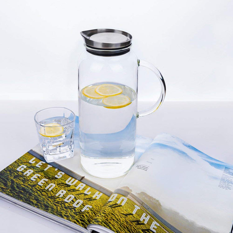 68 Ounces Glass Pitcher with Lid