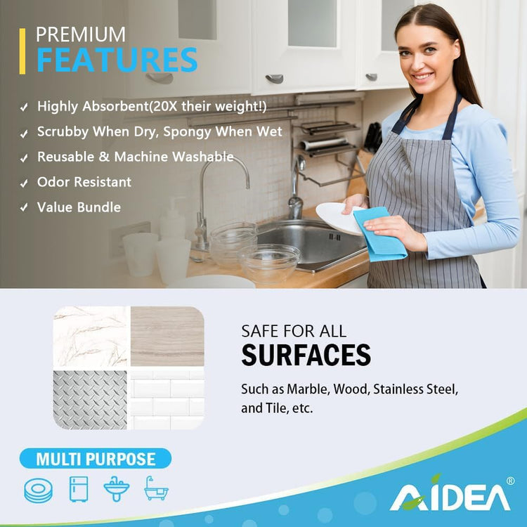 Swedish Dishcloths for Kitchen 10PK (10 Count)