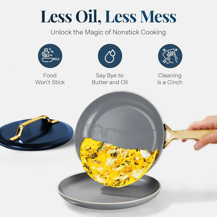 Modern 11 Pc Ceramic Cookware Set
