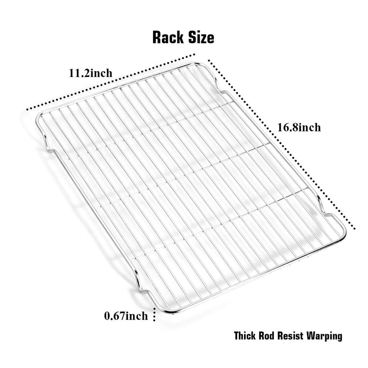 Baking Sheet & Rack Set [2 Sheets + 2 Racks]