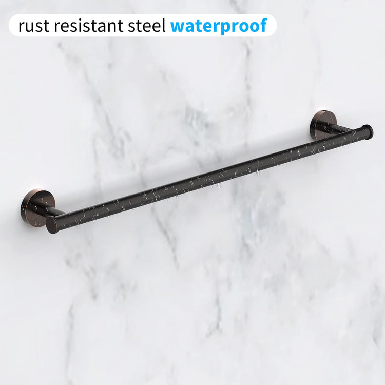 2 Pieces Oil Rubbed Bronze Towel Bar Set
