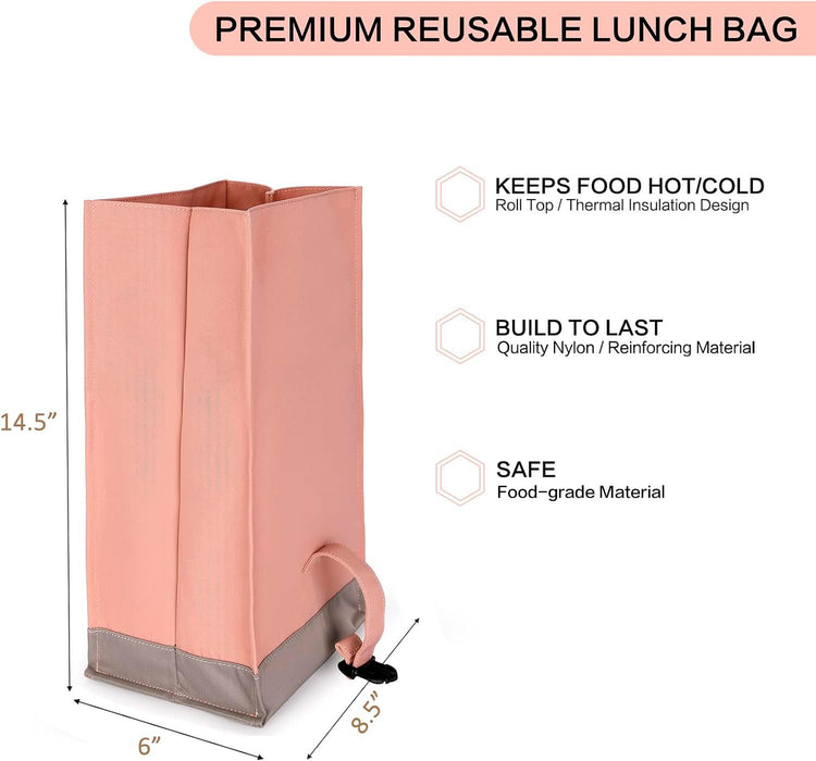 Insulated Lunch Bag Rolltop Lunch Box