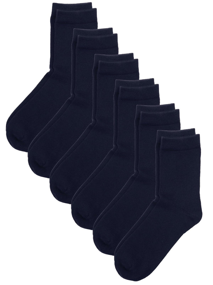 Unisex Kids Boys Girls Soft Cotton School Socks 8 (6 Count)
