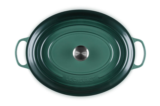 Enameled Cast Iron Oval Dutch Oven