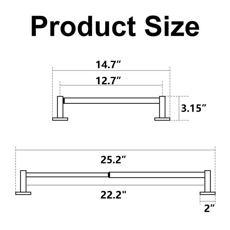 Towel Bar Towel Racks for Bathroom Wall Mounted