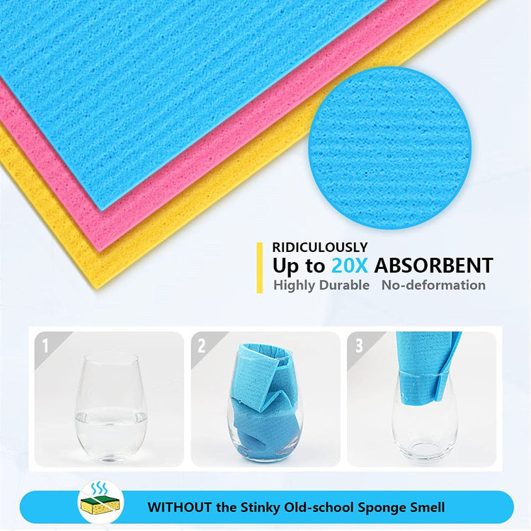 Swedish Dishcloths for Kitchen 10PK (10 Count)