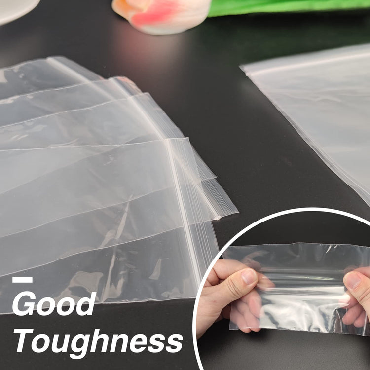 120Pcs 6"x9" Clear Plastic Zip Bags