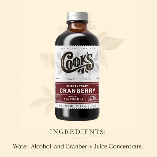 Cook's, Cranberry Extract for Breads, Muffins, Jellies, Jams, Sauces, Beverages, 8 oz - Nestoria