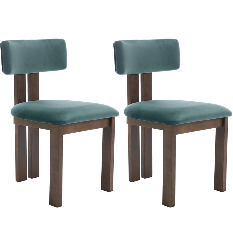 Dining Chairs Set of 2 Velvet Diner Chairs Modern Wood Chairs for Kitchen and Dining Room (2 Count)