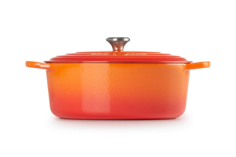 Enameled Cast Iron Oval Dutch Oven