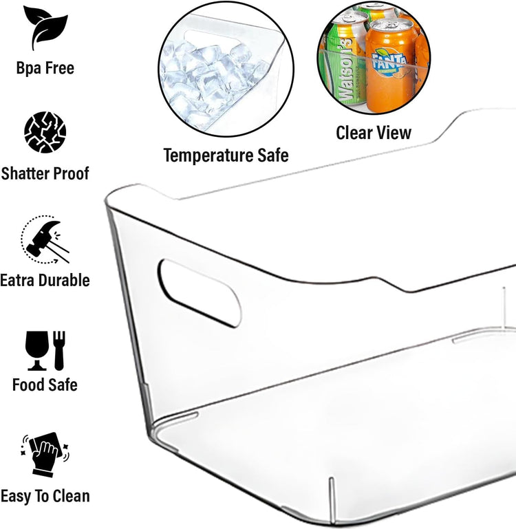 Clear Extra Large Plastic Storage Bins (4 Count)