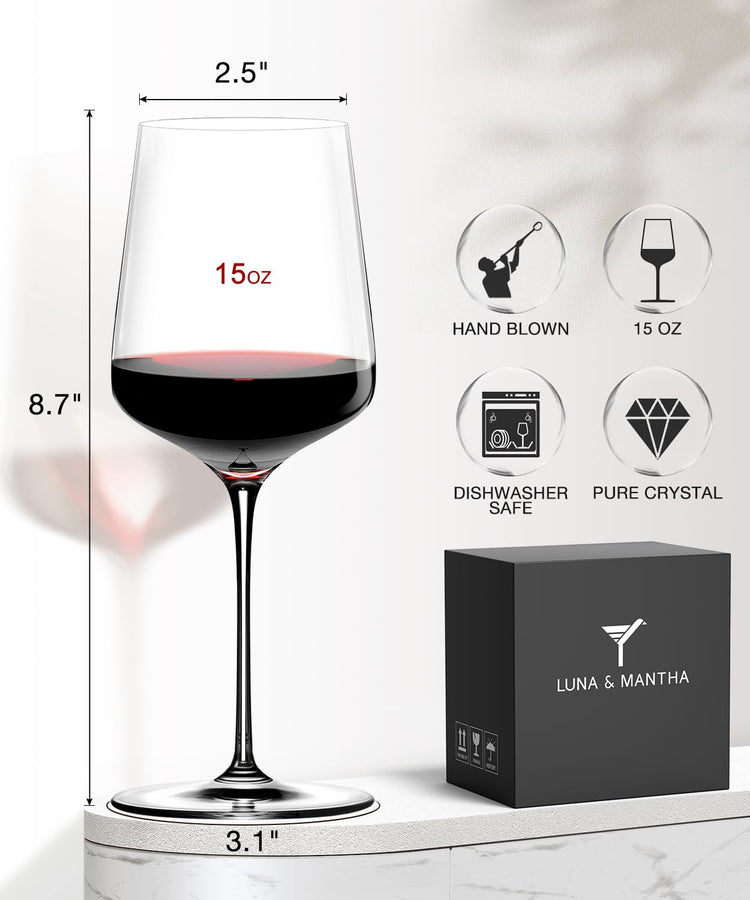 Red Wine Glasses Set of 4 (4 Count)