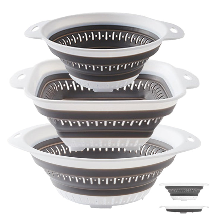 3 Pcs Collapsible Colander and Strainer (3 Count)
