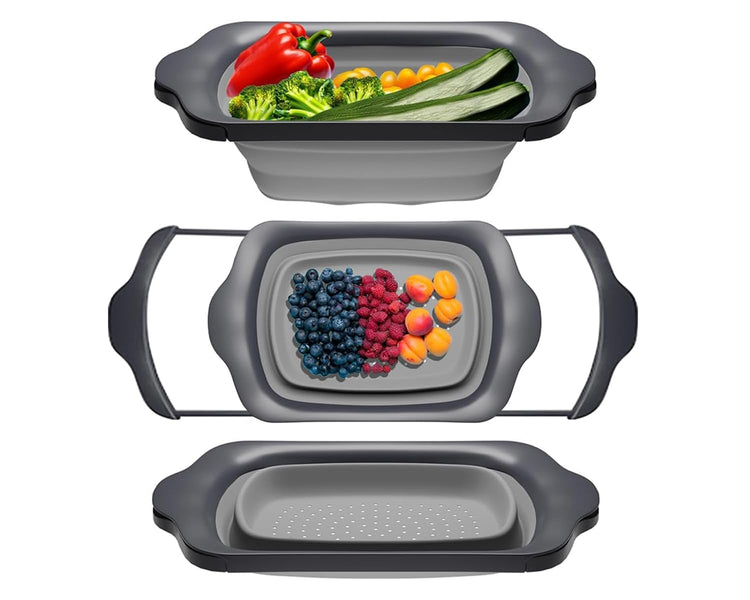 Gray Collapsible Silicone Over