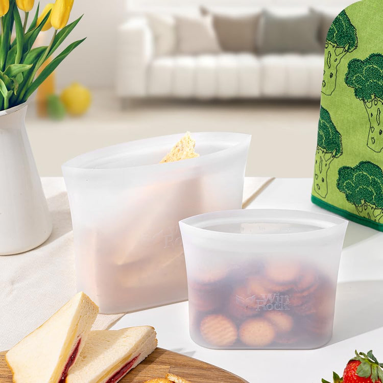Reusable 100% Silicone Food Storage Bags