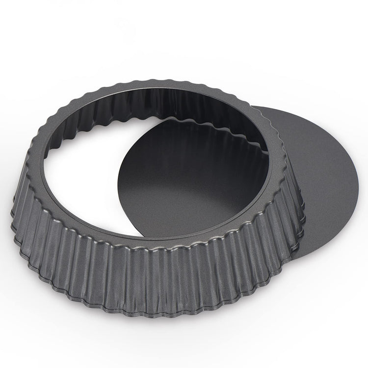 2 Pack 9.4 × 2 Inches Nonstick Tart Pan with removable bottom (2 Count)