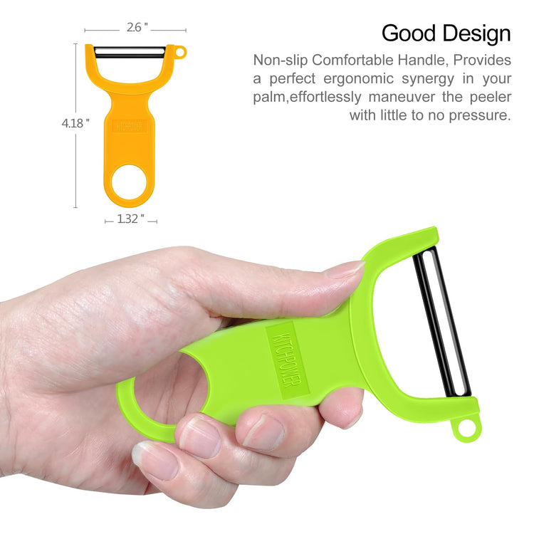 Original Vegetable Fruit Peeler Carbon Steel Blade 3 Pack Red (3 Count)