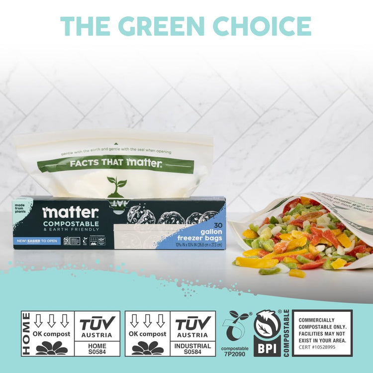 Compostable Gallon Freezer Bags (30 Count)