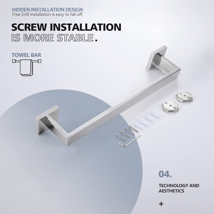 16 Inch Single Towel Bar