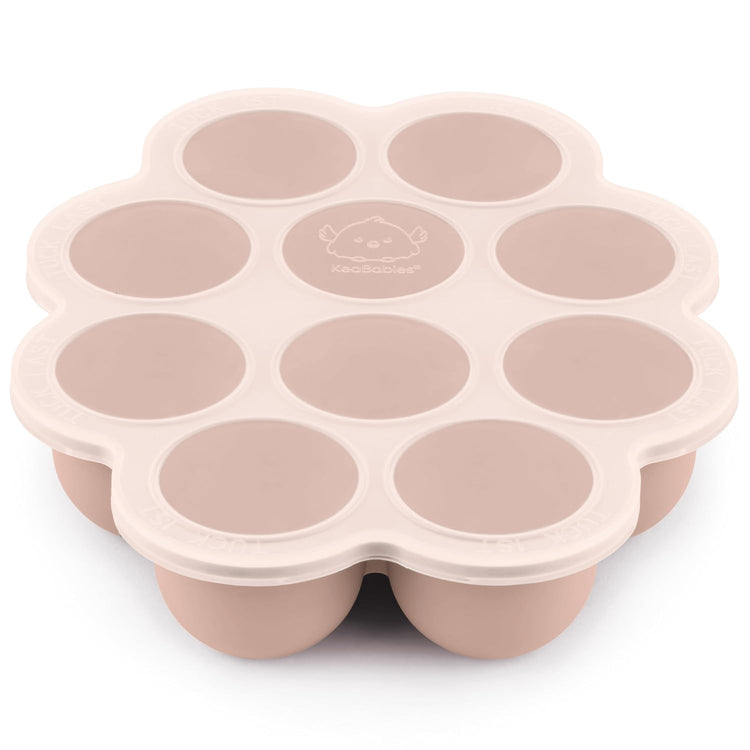 KeaBabies Silicone Food Freezer Trays with Lid, 2oz x 10 Pods Baby Food Storage Containers, Easy Puree Meal Prep, Breast Milk Silicone Freezer Molds, Dishwasher,Microwave Safe,BPA-Free Tray(Dusk)