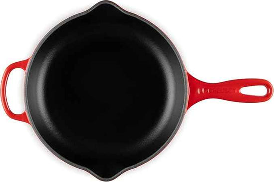 Le Creuset Enameled Cast Iron Signature Iron Handle Skillet, 9", Cerise