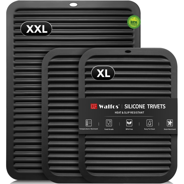 XXL Silicone Trivet 16 Inch and Trivets Mats 12 Inch (3 Count)