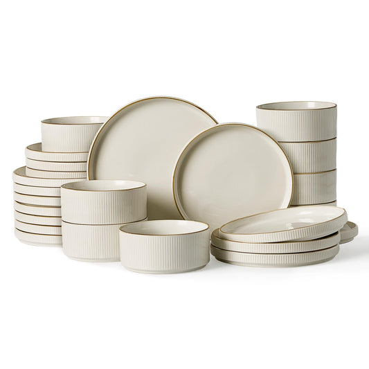 Star Stoneware Dinnerware Sets for 8 (24 Count)