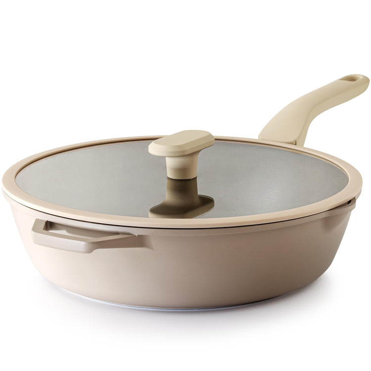 Nonstick Deep Frying Pan with Glass Lid