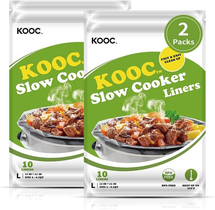 20 Count Slow Cooker Liners 13" x 21" Large Size Fits 3