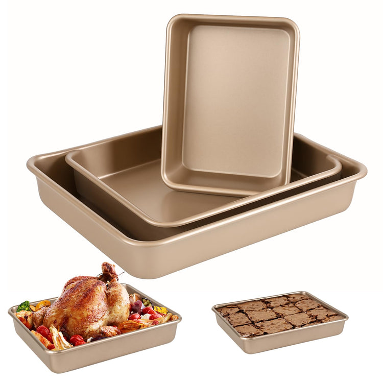 Deep Baking Pans Set (3 Count)