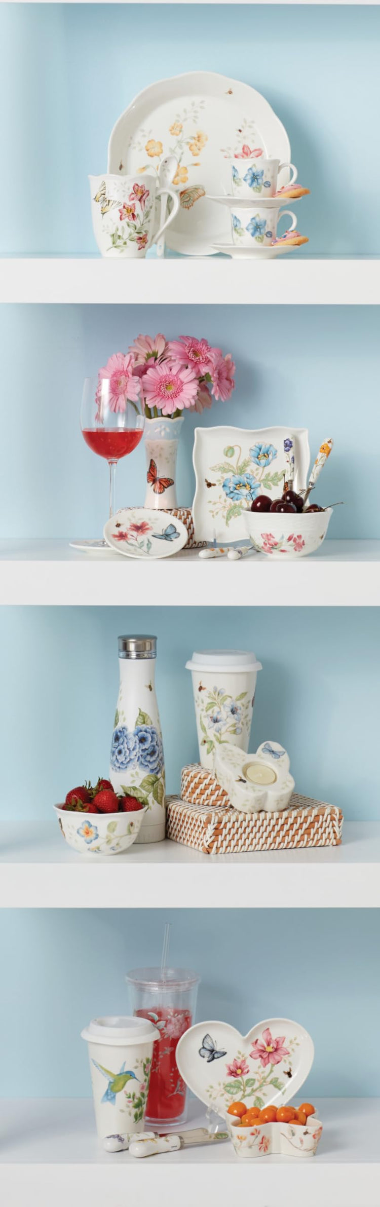 Butterfly Meadow Porcelain Handle Cheese Spreader Set (2 Count)