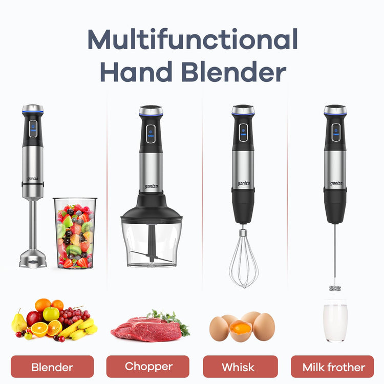 Immersion Blender 5 in 1 Hand Blender Max 1000W Heavy Duty Motor