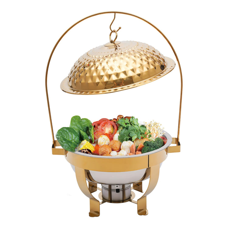 Chafing Dish Buffet Set Silver Accent