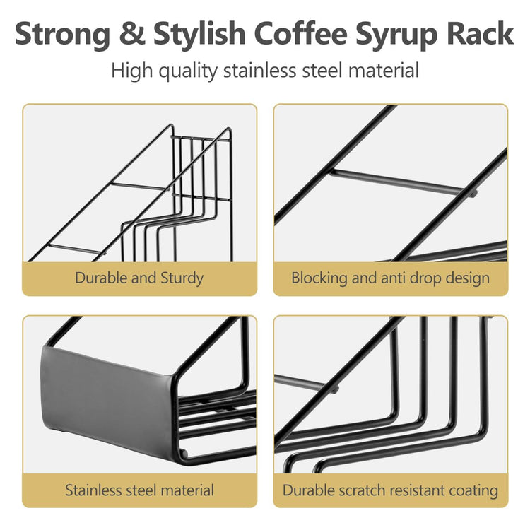 Coffee Syrup Rack for Coffee Bar Accessories