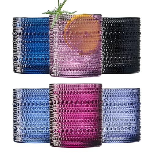 Hobnail Beaded Highball Drinking Tumbler Glasses