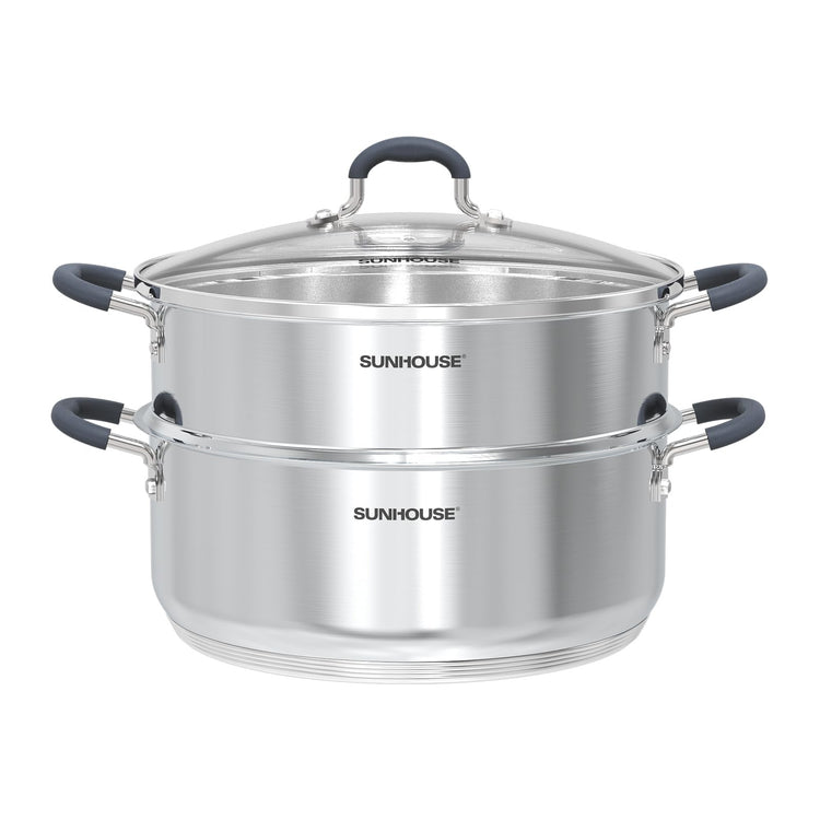 2 Tier Stainless Steel Steamer Pots