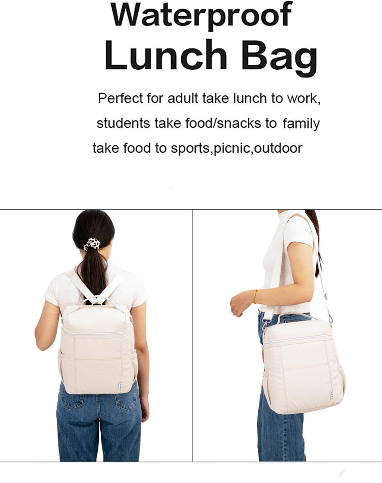 NOL Insulated Lunch Bags for Women Cooler Bag Lightweight Nylon Waterproof Lunch Box for Work