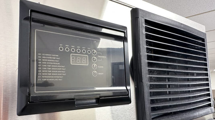 Commercial Ice Maker Machine, 350 lbs Daily Production, Air Cooled, Stainless Steel, 275 lbs Storage HD-130B