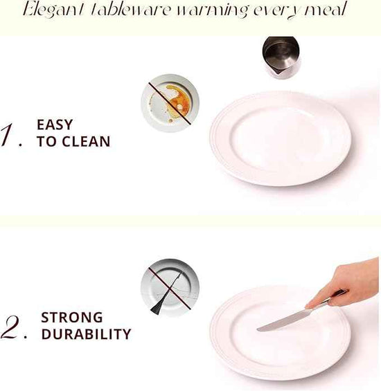 Pearl Dots Stoneware Dinnerware Set 20pc Set, White
