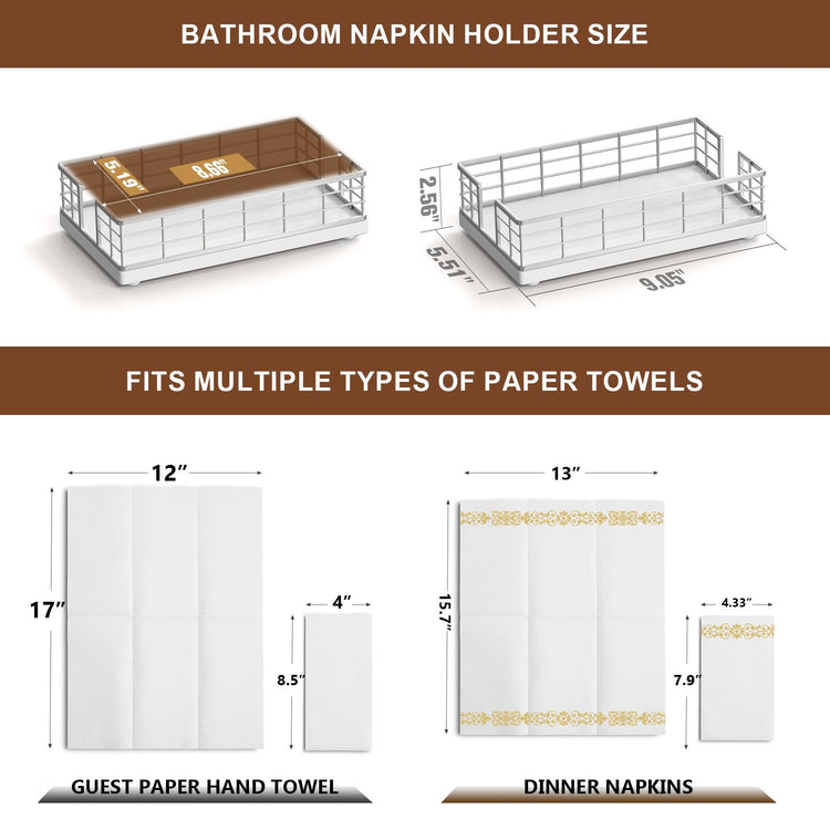 Guest Towel Holder Tray for Bathroom