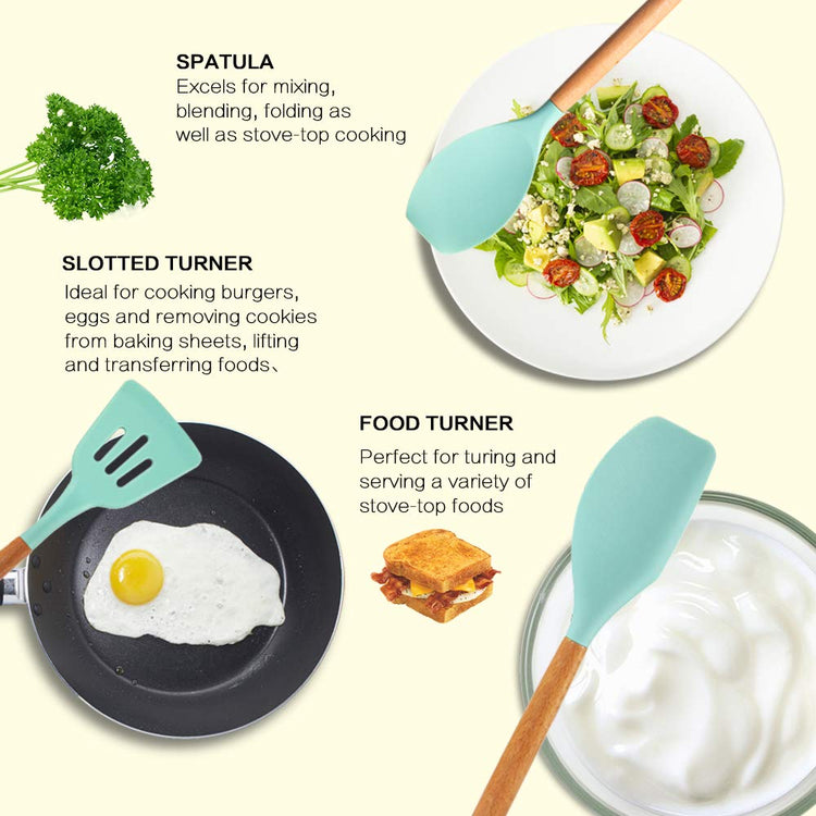 Silicone Cooking Kitchen Utensils Set