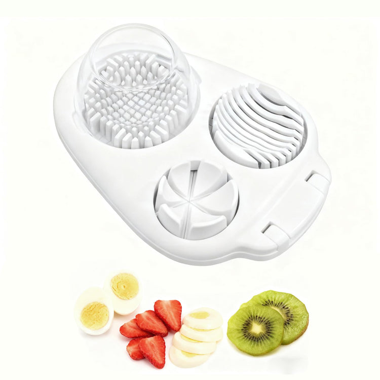 3-In-1 Egg Slicer, White