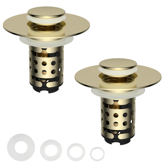 2PCS Universal Bathroom Sink Drain Strainer Hair Catcher (2 Count)
