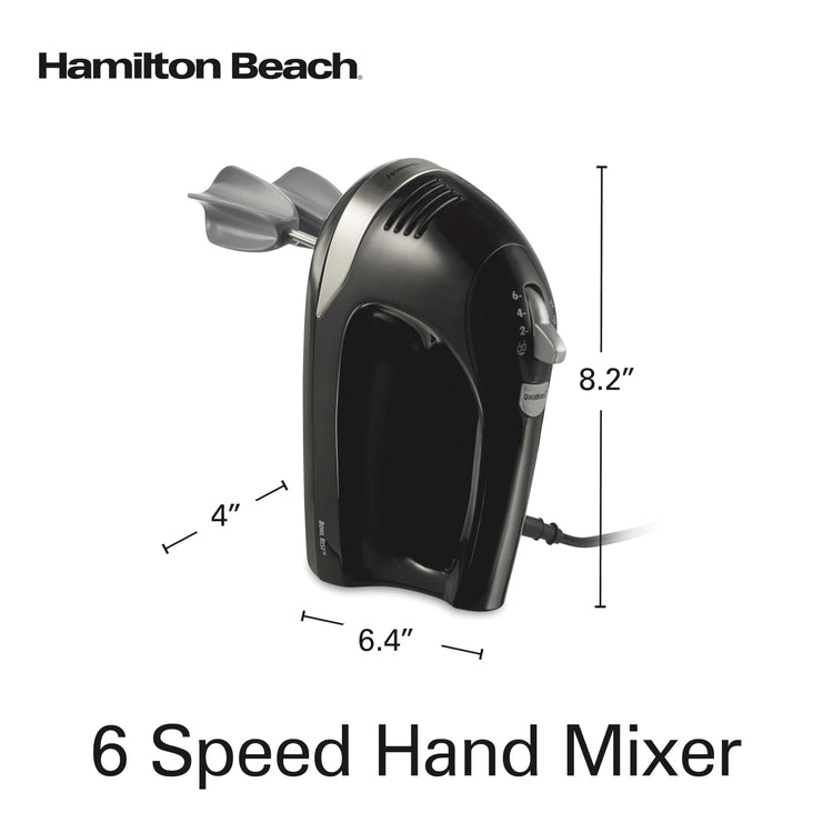 6 Speed Electric Hand Mixer With Easy Clean Beaters