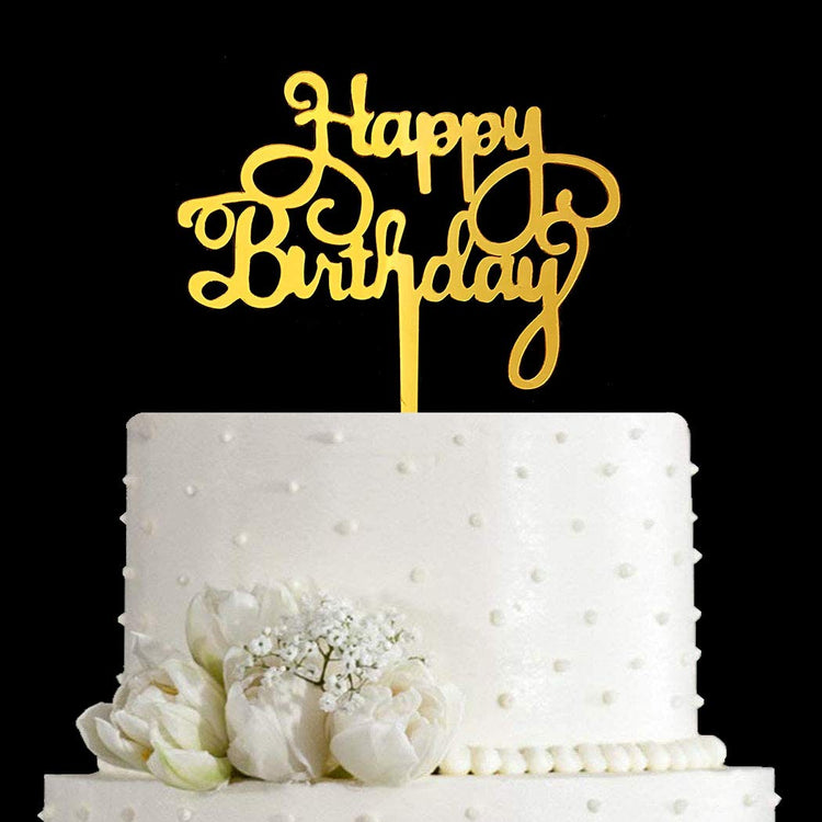 Happy Birthday Cake Topper for Birthday Party Decorations