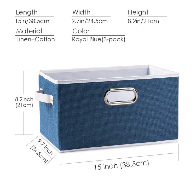 Large Collapsible Storage Baskets for Closet [3 (3 Count)