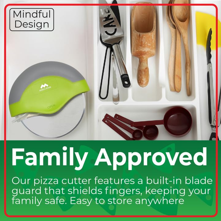 Pizza Cutter Wheel with Protective Blade Cover