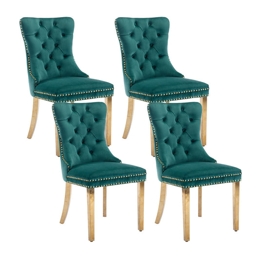 Green Velvet Dining Chairs Set of 4 (4 Count)