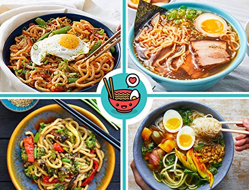 Unbreakable Ramen Bowl Set with Chopsticks and Spoon (2 Bowl Set / Red & Black)